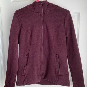 Burgundy 90 degree by reflex full zip up sweater